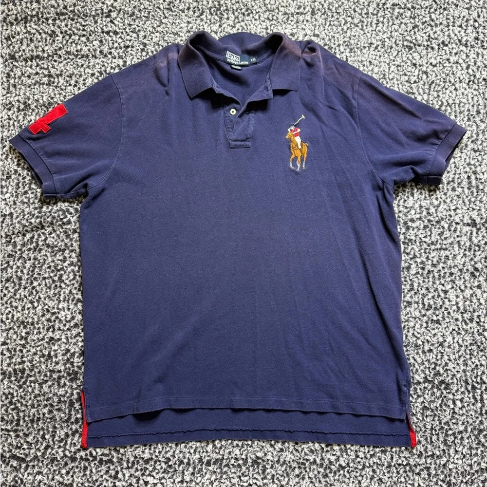 Polo by Ralph Lauren 100% Cotton Navy Blue Polo Shirt